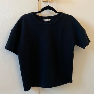 Everlane Womens Medium Black Short Sleeve Top Sweatshirt